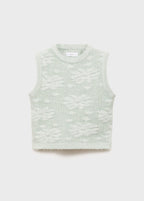 Gilet Flores Vert Pastel - Fille