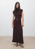 Vestido De Punto Con Cuello Subido