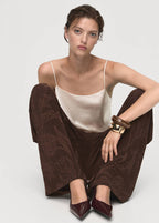 Gerade Hose Aus Blumen-Jacquard