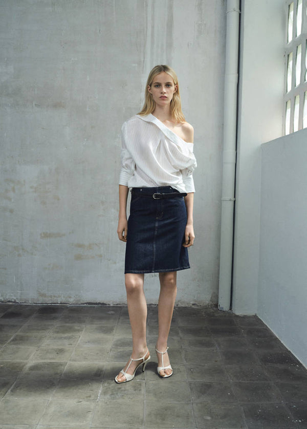 Minederdel i denim