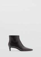 Bottines Cuir Talon Kitten Heel