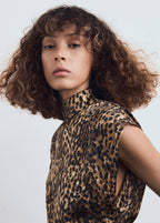 Robe Satinée Léopard