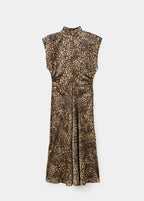 Robe Satinée Léopard