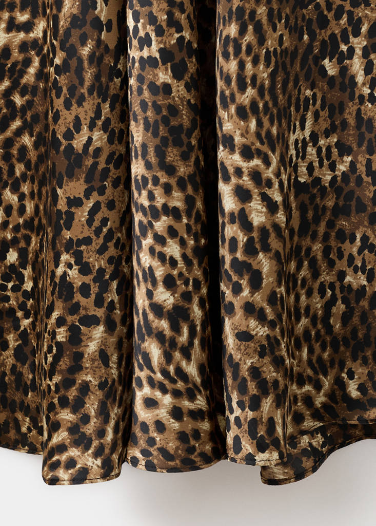 Robe Satinée Léopard