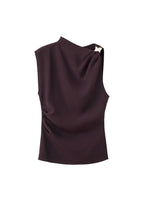 Asymmetrische Bluse mit Metalldetail