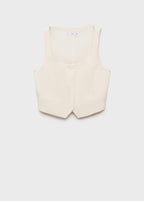 Gilet De Costume Lin Mélangé