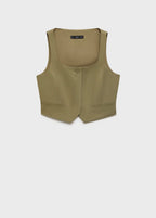 Gilet De Costume Lin Mélangé
