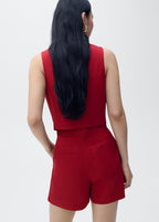 Gilet De Costume Lin Mélangé