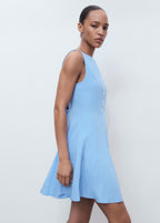 Robe Col Bateau À Plis Plats