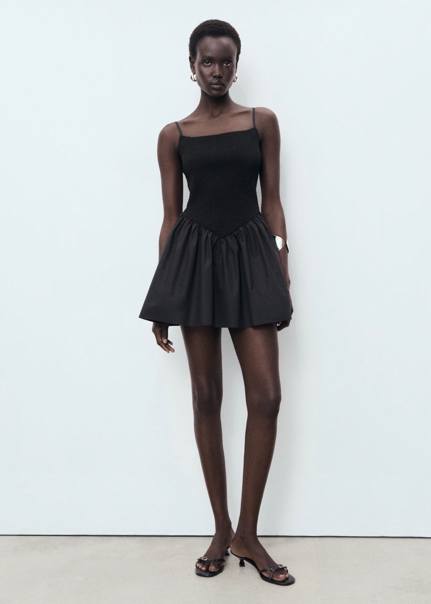 Robe Combinée À Fronces