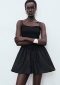 Robe Combinée À Fronces