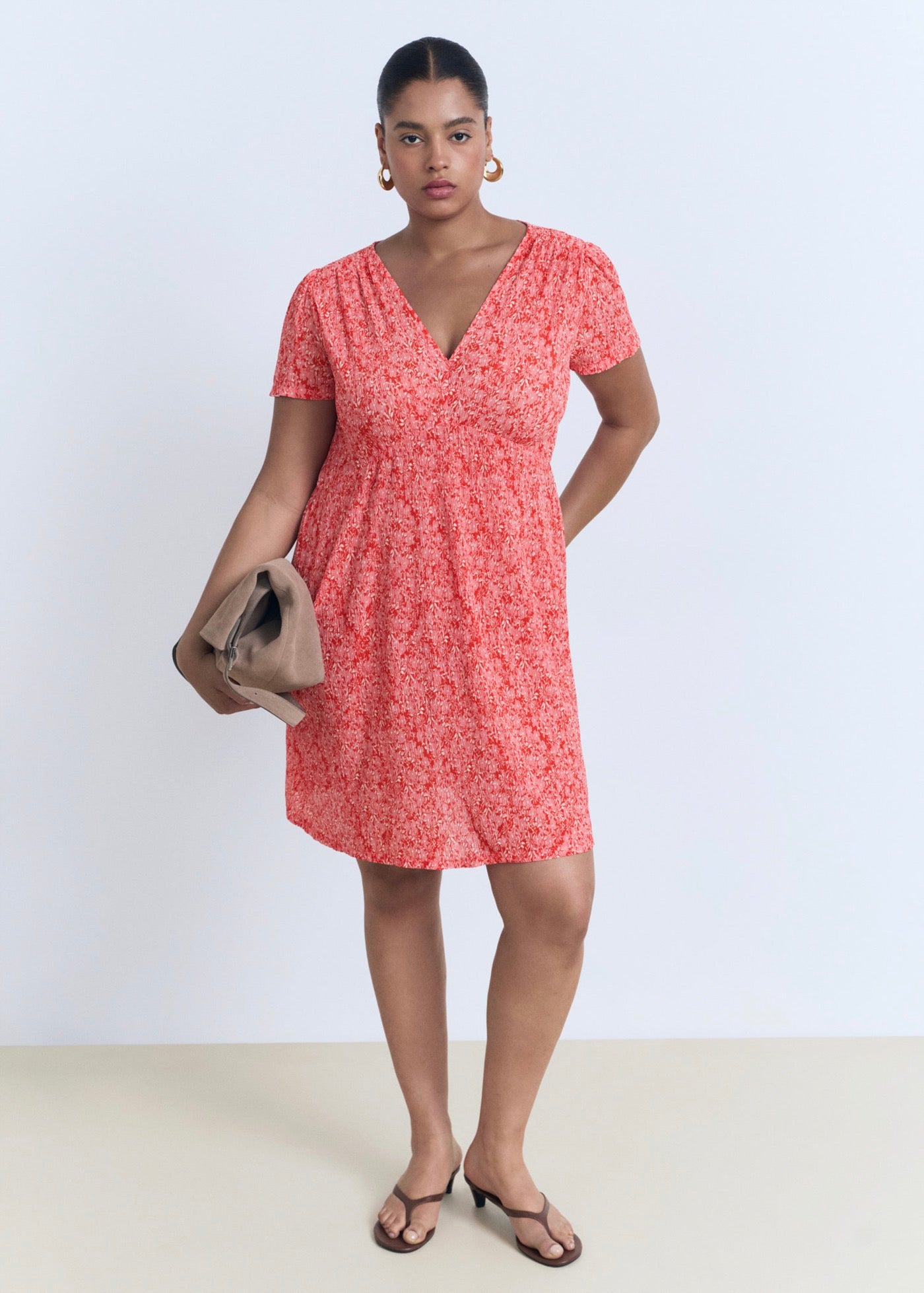 Robe Imprimée Col En V