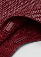 Sac Porté Épaule Cuir Tressé Moyen