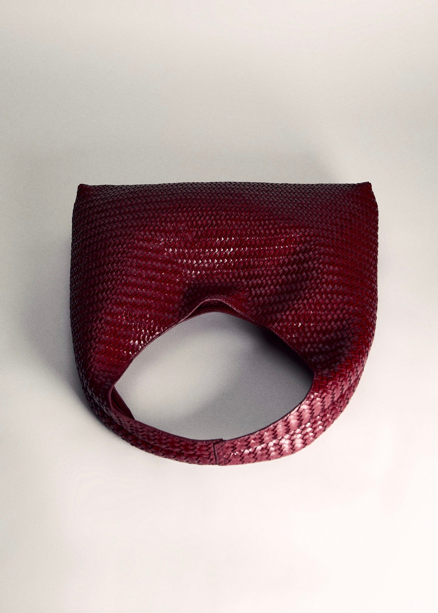 Sac Porté Épaule Cuir Tressé Moyen