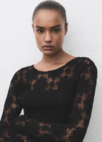 Robe Crochet Décolletée Dans Le Dos