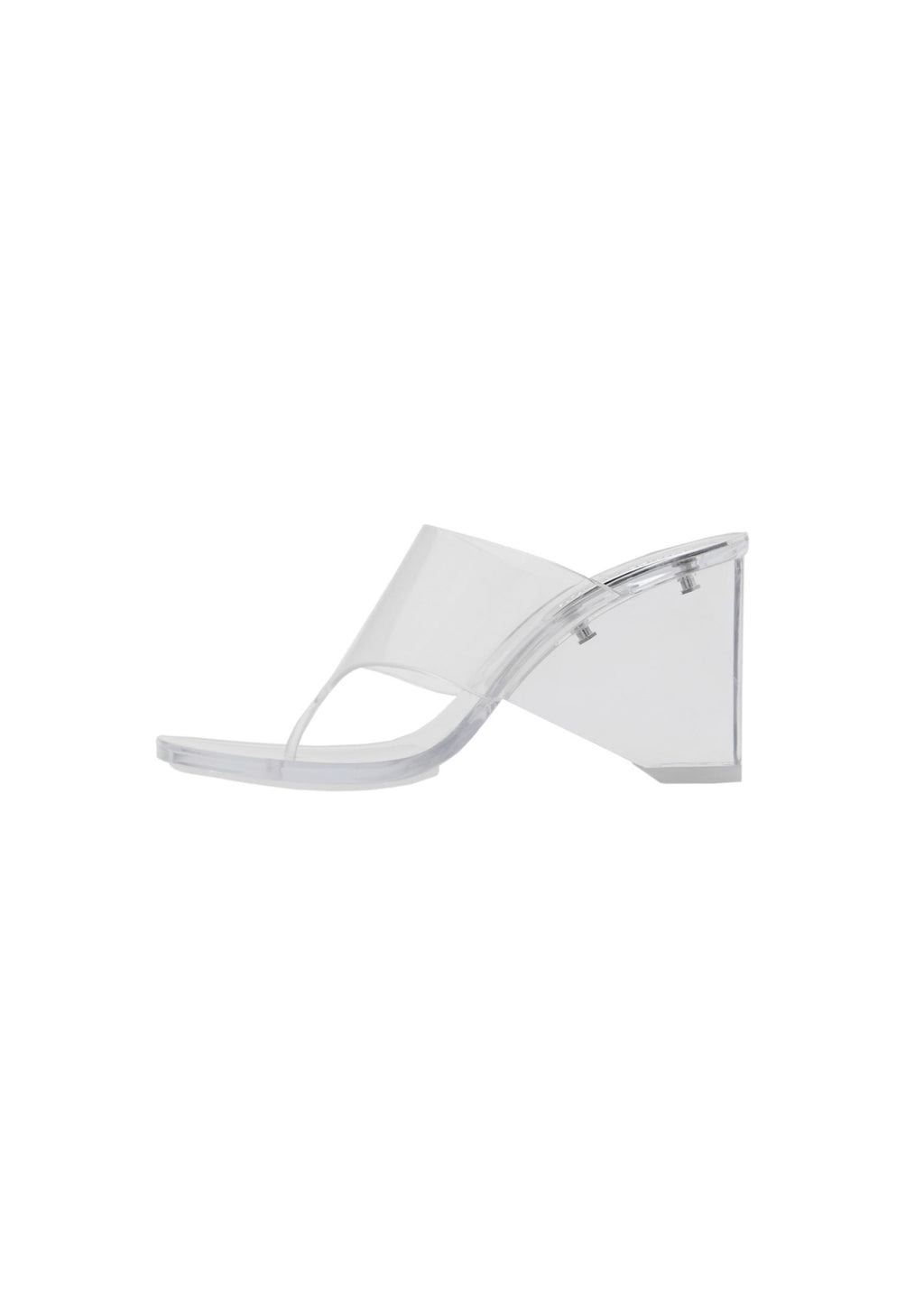 Sandales Semi-Transparentes En Vinyle À Talons Compensés