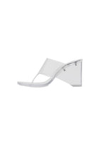 Sandales Semi-Transparentes En Vinyle À Talons Compensés