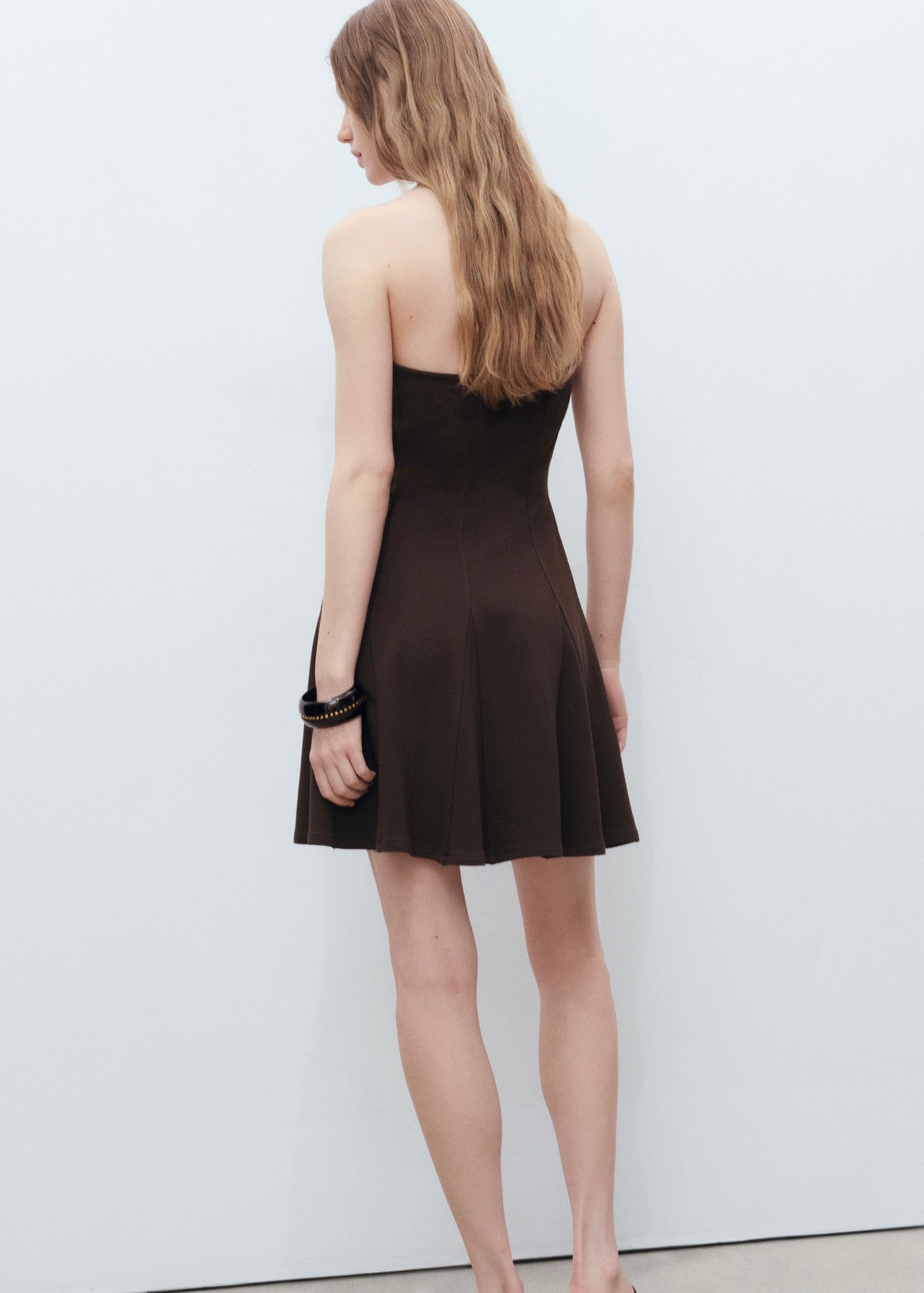 Robe Bustier À Plis Plats