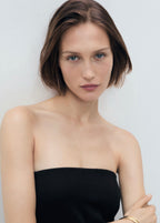 Robe Bustier À Plis Plats