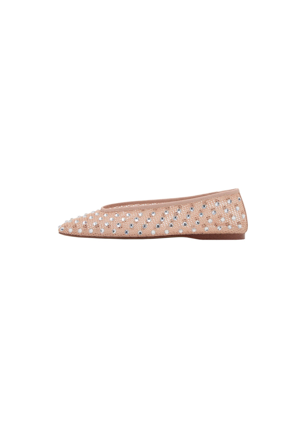 Ballerines En Maille Filet À Strass