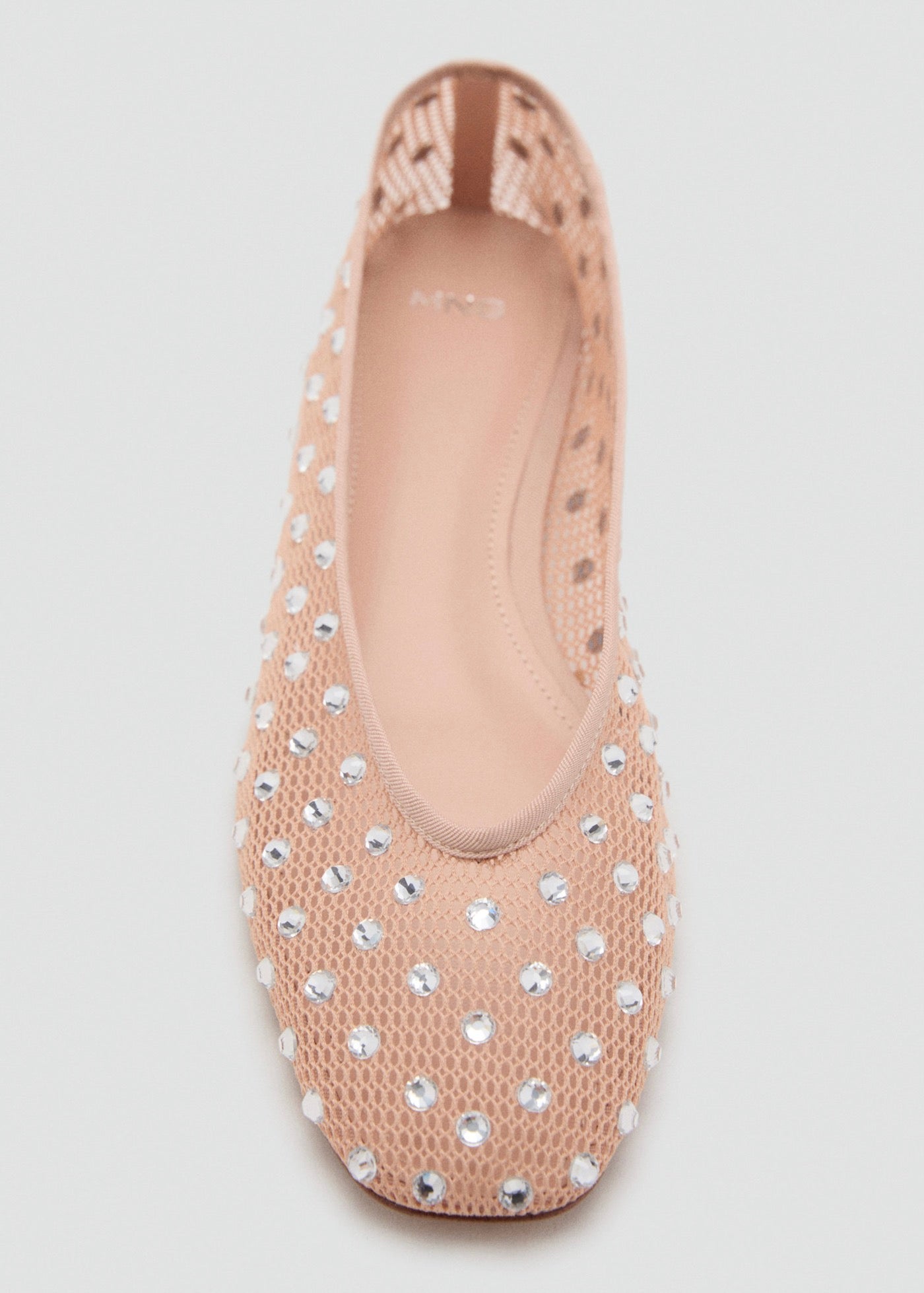 Ballerines En Maille Filet À Strass