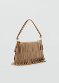 Grand Sac Porté Épaule Cuir À Franges