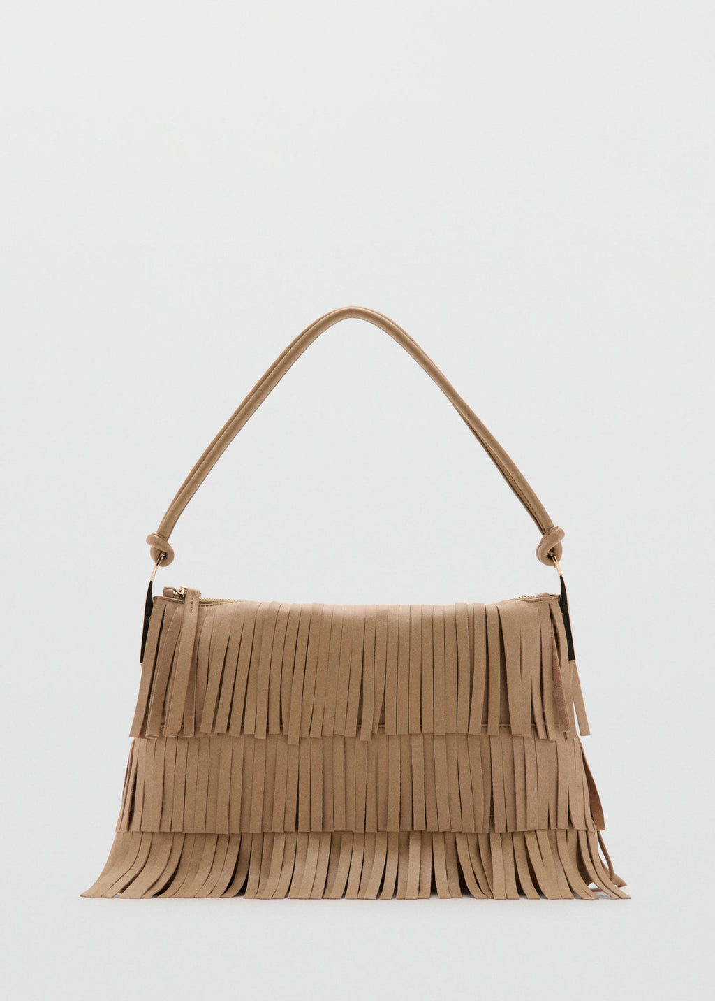 Grand Sac Porté Épaule Cuir À Franges