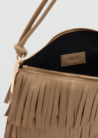 Grand Sac Porté Épaule Cuir À Franges