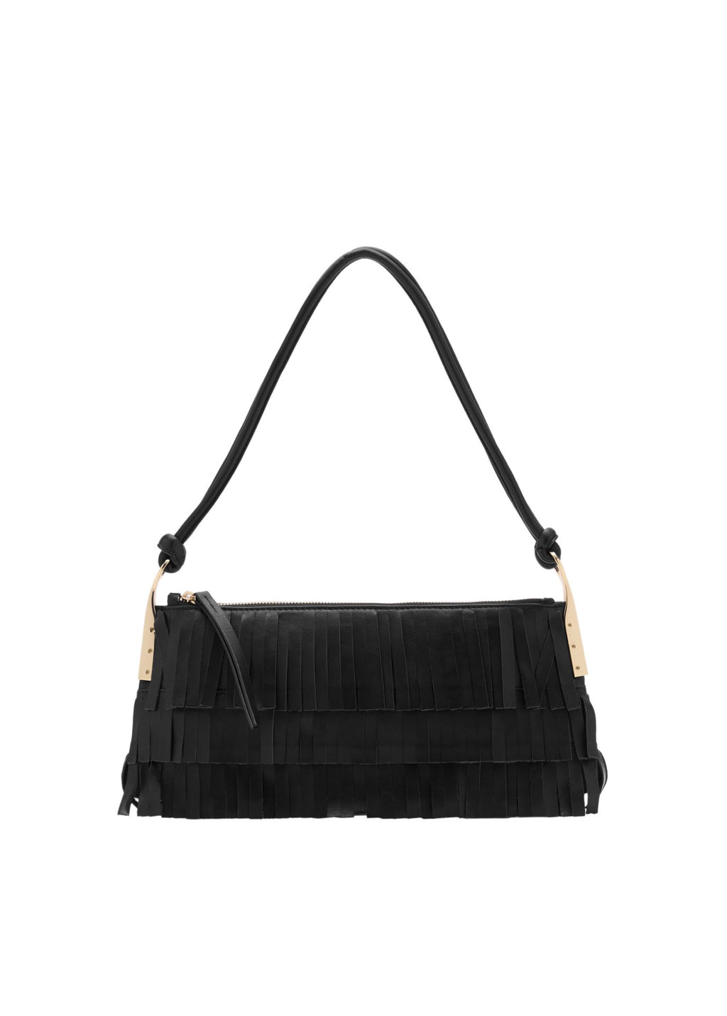 Sac Porté Épaule Cuir À Franges
