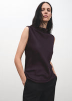 Blouse Satin Col Bénitier