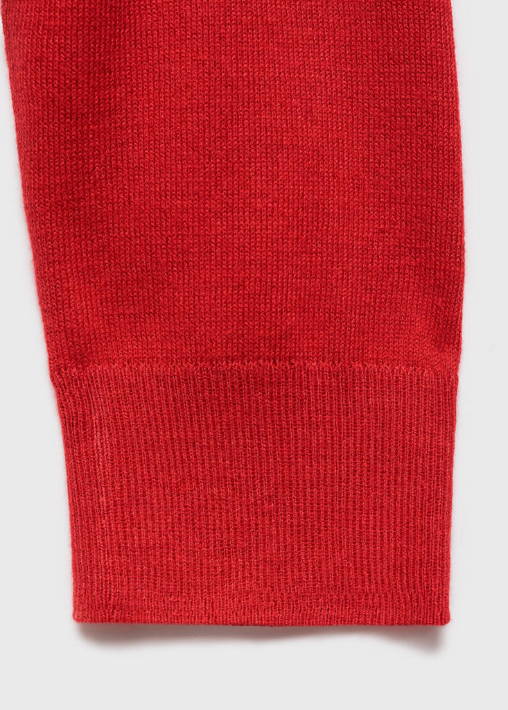 V-ringad stickad kofta