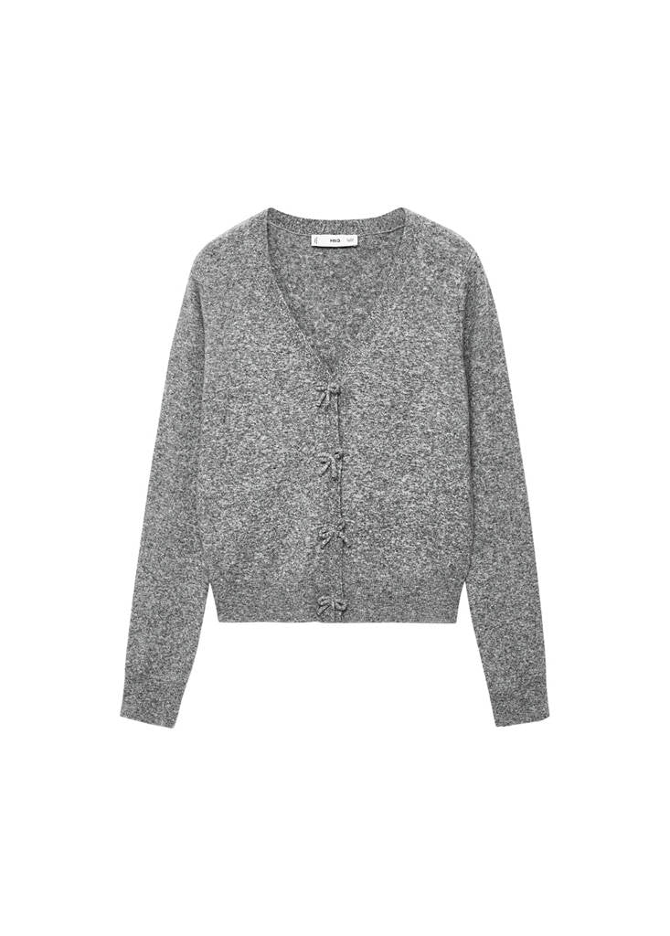 Cardigan mit V-Ausschnitt aus Wollmischung