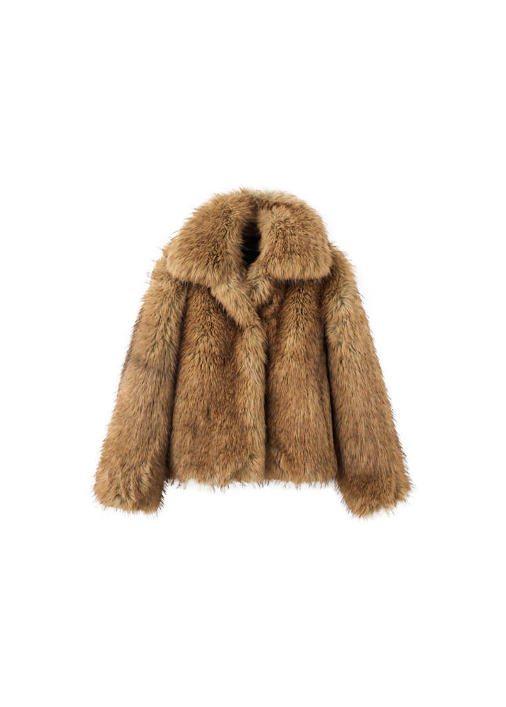 Webpelzjacke Mit Revers