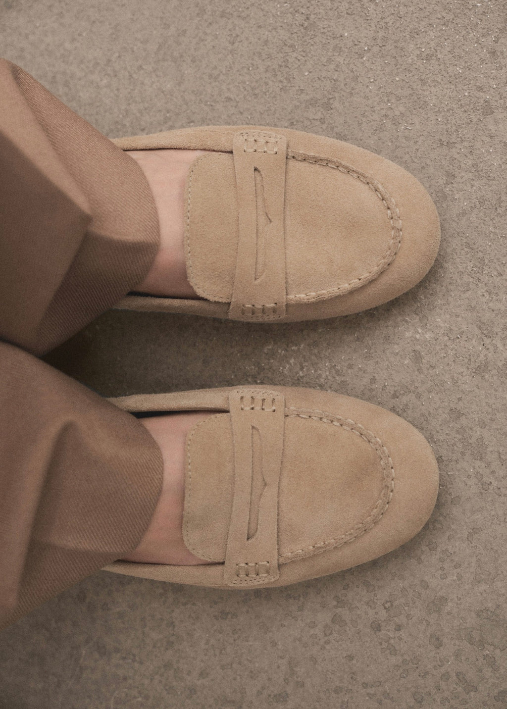 Mocassins Suède Détail En Forme De Masque