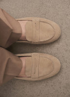 Mocassins Suède Détail En Forme De Masque