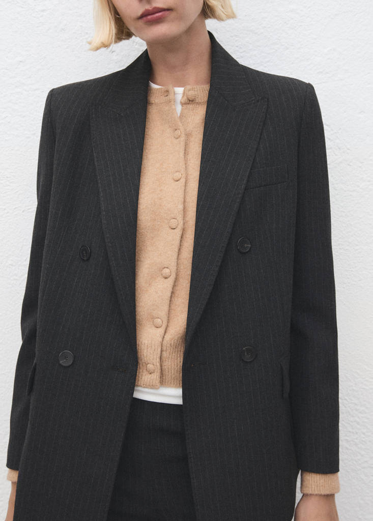 Strikket cardigan med knapper