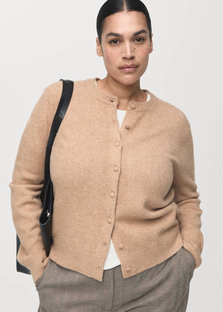 Strikket cardigan med knapper