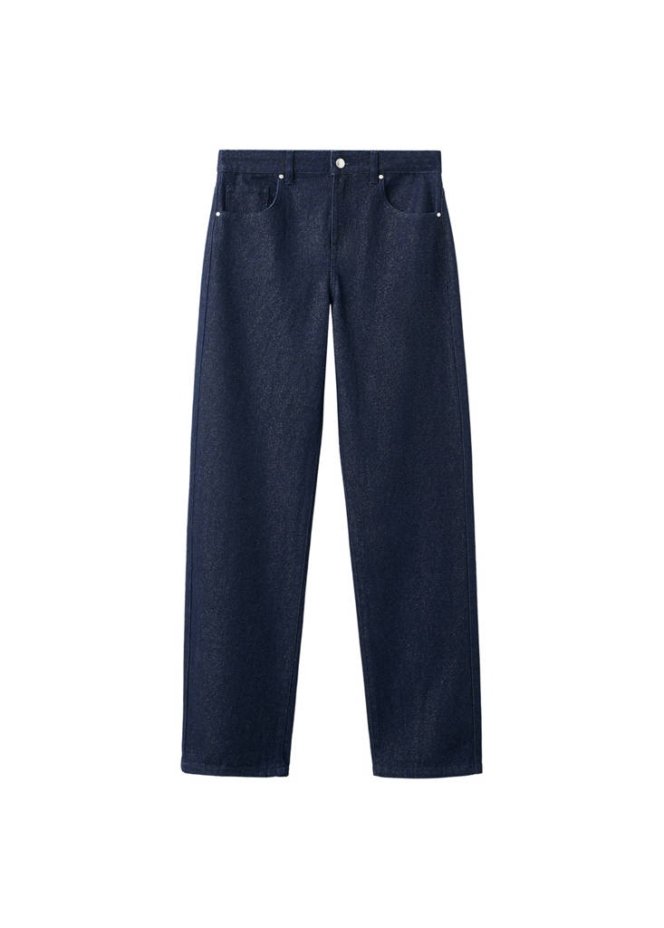 Jeans dritti lucidi