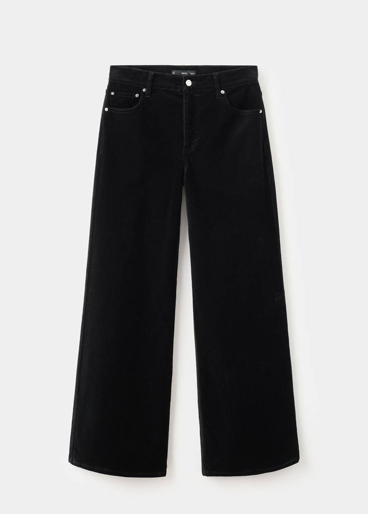 Wijde fluwelen jeans
