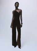 Fløjlsjumpsuit Med Metaldetalje