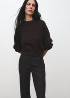 Mid-Rise Flared Trousers