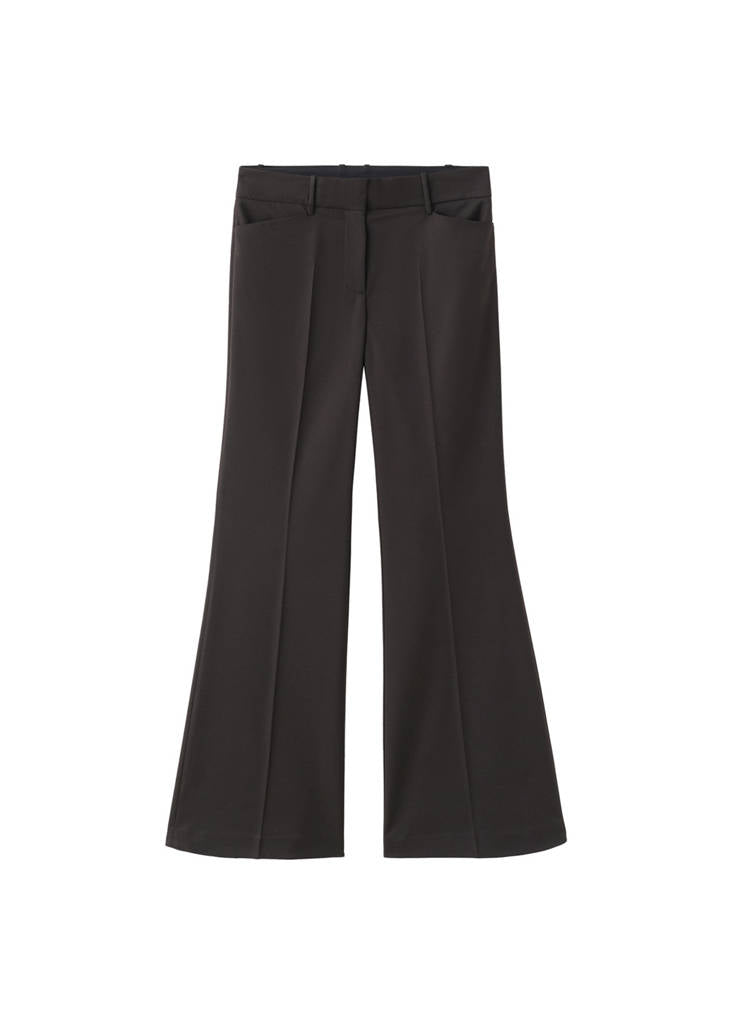 Mid-Rise Flared Trousers
