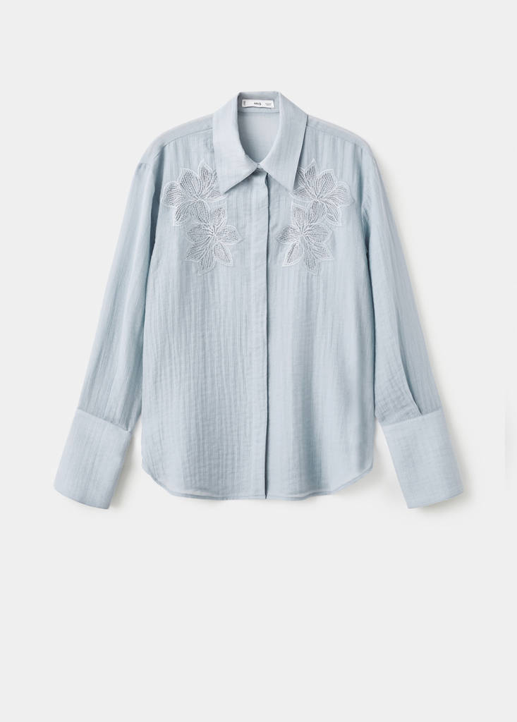 Geborduurde Lyocell Blouse
