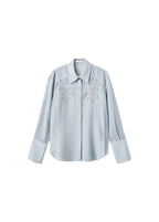 Geborduurde Lyocell Blouse