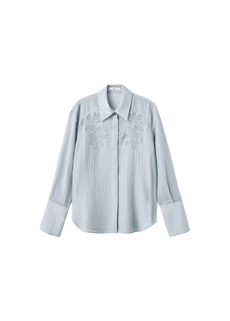 Geborduurde Lyocell Blouse