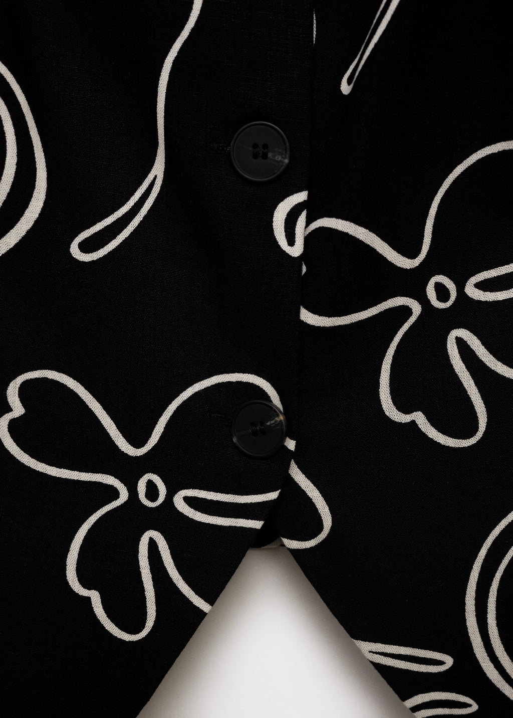 Gilet De Costume En Lin Imprimé À Fleurs