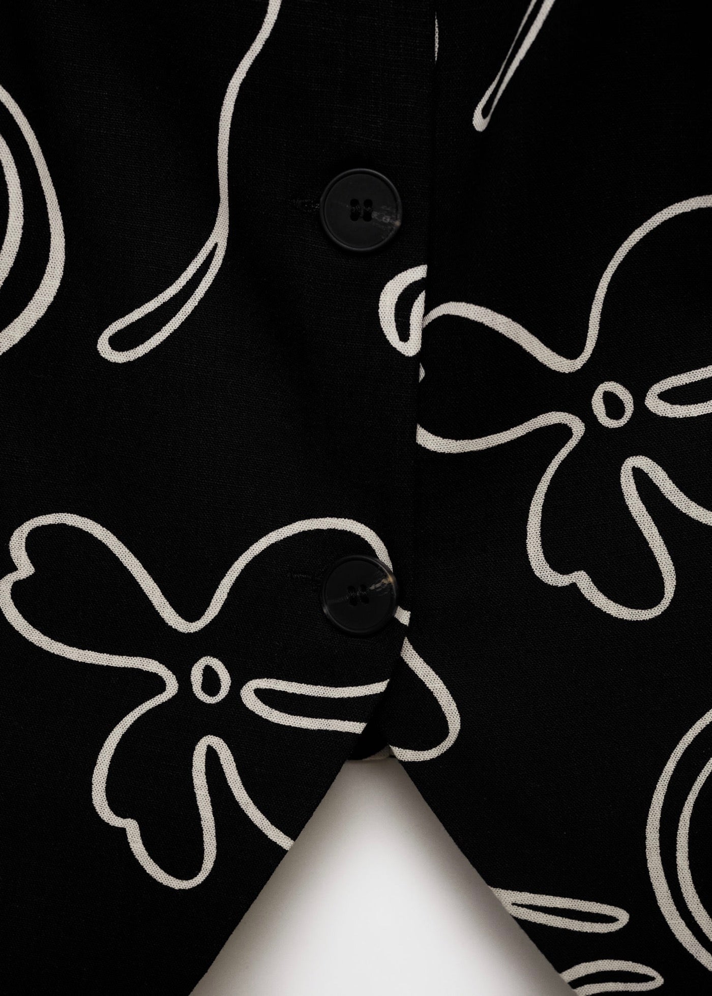 Gilet De Costume En Lin Imprimé À Fleurs