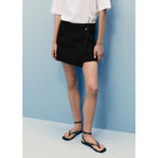 Falda pantalón - Denim negro