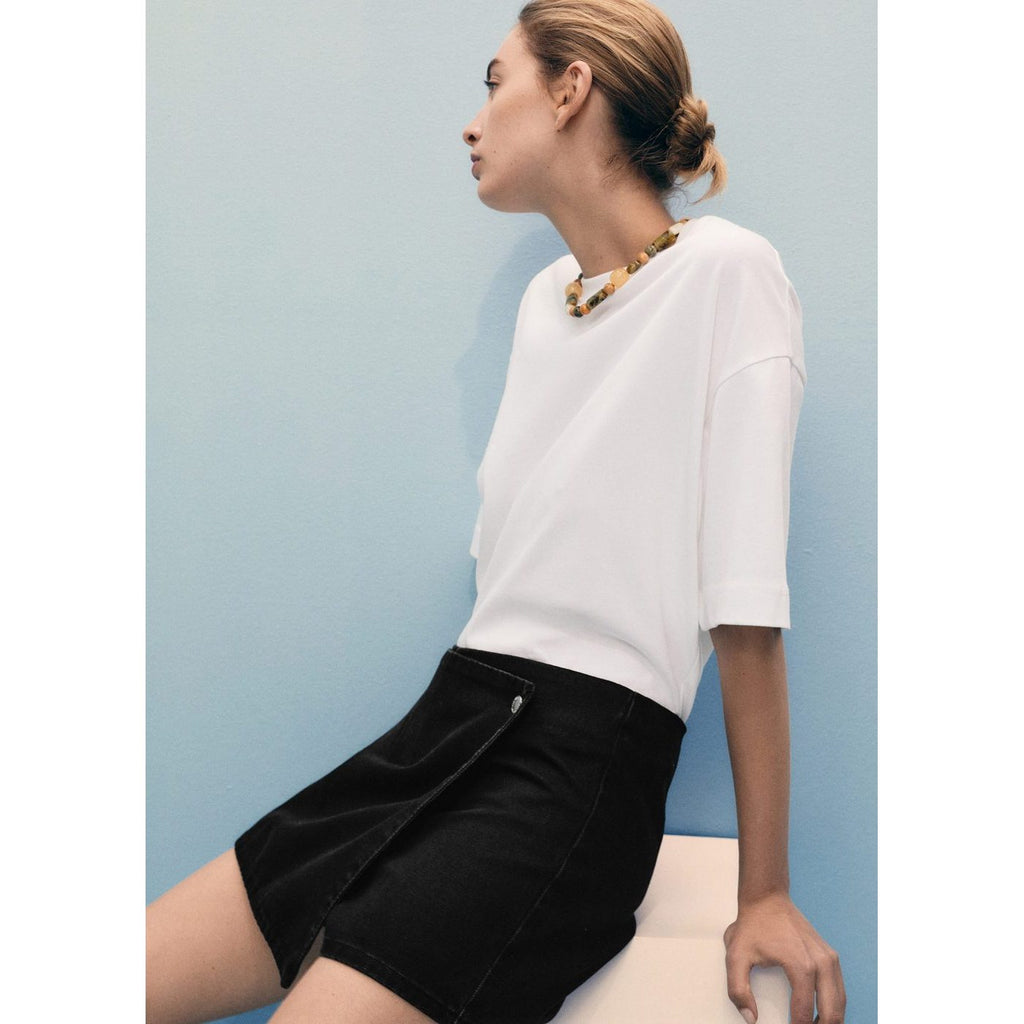 Falda pantalón - Denim negro