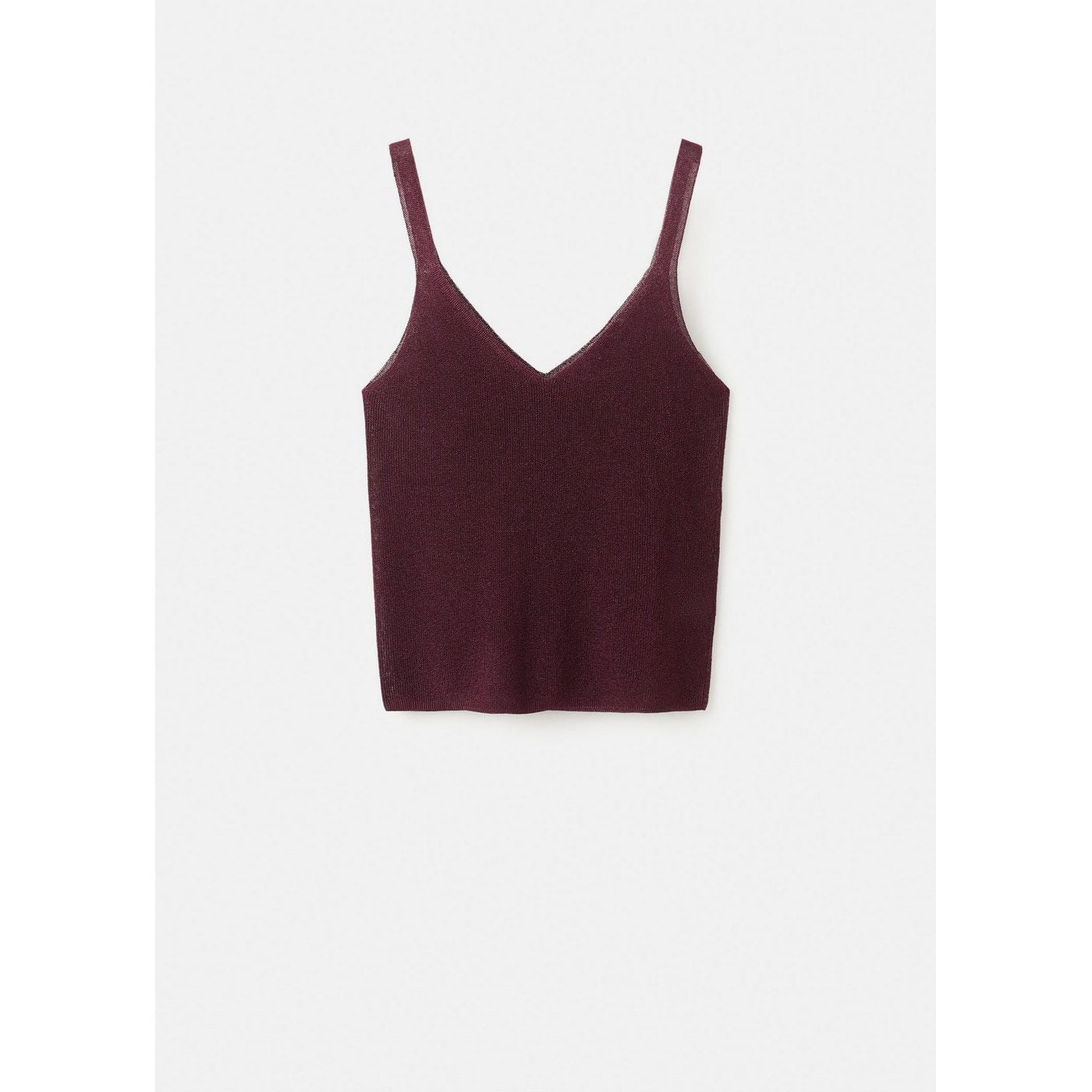 Top Maille Lurex Col En V